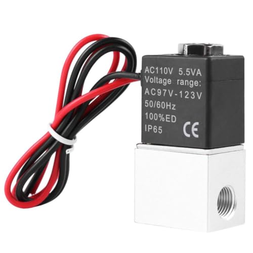 Beduan 2 Way Normally Closed AC 110V Electric Solenoid Air Valve 1/4" NPT - size: 1/4"NPT, style: 110V