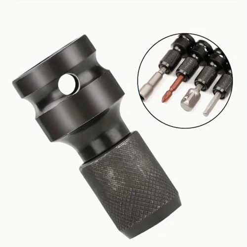 1/2-Inch Square Drive to 1/4-Inch Hex Adapter, Quick Release Socket Adapter Converter for Impact Drivers and Ratchet Wrenches
