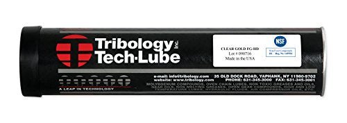 TTL Clear Gold FG-HD High Temp Food Grade Grease Cartridge, 14.5 oz – NSF H1 Synthetic Lubricant for Bearings, Glue Pots, Pharmaceutical Equipment – Non-Melt, Rust Resistant