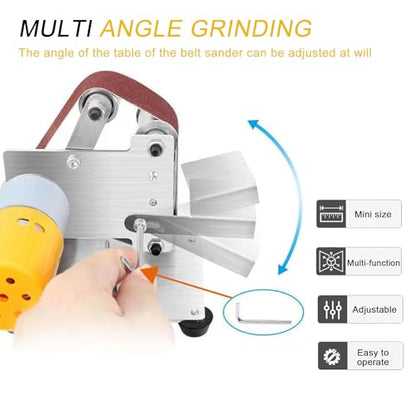 Mini Belt Sander 7 Adjustable Speed -15 Degree Professional Electric