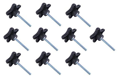 Taytools 774021 Lot 10 each 3/8 16 Male Threads Star Knobs 2 inch Diameter with 2 inch Long Threaded Post