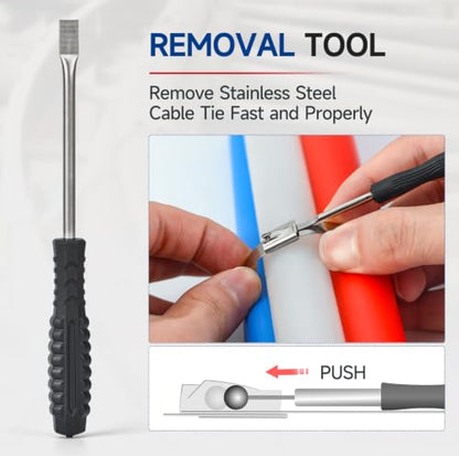 iCrimp Stainless Steel Cable Tie Tool Zip Gun with Built-in Cutter - color: Wct322 With Cable Tie