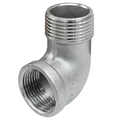 Hordion 2Pcs Stainless Steel 90 Degree Elbow 3/4"NPT Male x 3/4"NPT Female
