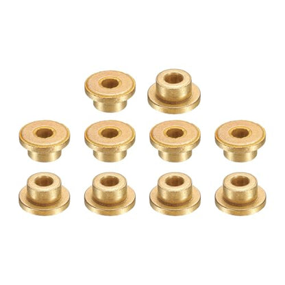 uxcell 10Pcs Flange Sleeve Bearings, 4mm Bore x 8mm OD x 6mm Length, Self-Lubricating Sintered Bronze Bushings - size: 4mm Bore x 8mm OD x 6mm Length