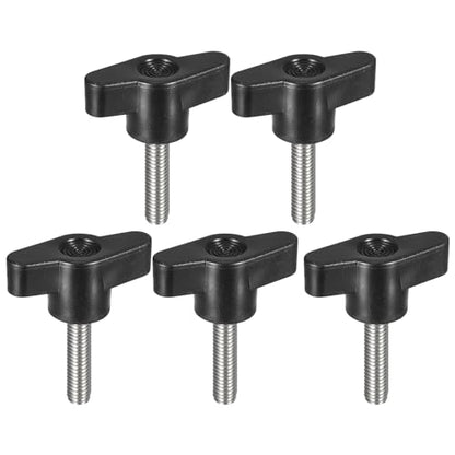 uxcell 5Pcs Clamping Screw Knob, M6 x 25mm Metric 304 Stainless Steel T Shaped Thumb Screws Handle for Quick Remove Hand Tightening Knob Replacement - size: M6 x 25mm