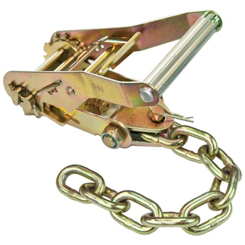 VULCAN Ratchet Buckle - 2 Inch Wide Handle with Chain Tail - 4 Pack - 3,300 Pound Safe Working Load - size: Chain Tail Classic (4- Pack)