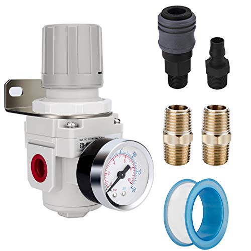 NANPU 3/8" NPT Air Regulator for Compressed Air System - size: 3/8" NPT