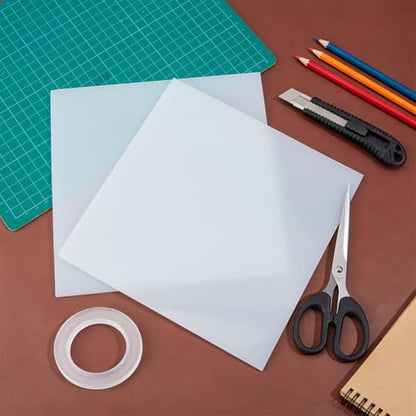 BENECREAT 2Pcs 8inch Square Silicone Sheet, 4mm White DIY Gasket Material, Reusable Pad for Kitchen Counter Protection, DIY Applications, Craft Projects - color: White, size: 0.79x0.79x0.16inch