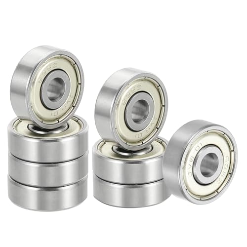 uxcell 8 Pack 635ZZ Deep Groove Ball Bearings, 5x19x6mm Chrome Steel Double Shield Bearing for Electric Motor, Home Appliances, Garden Machinery, (ABEC5) - size: 635ZZ