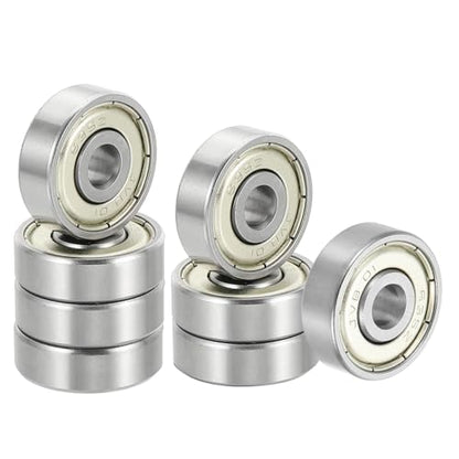 uxcell 8 Pack 635ZZ Deep Groove Ball Bearings, 5x19x6mm Chrome Steel Double Shield Bearing for Electric Motor, Home Appliances, Garden Machinery, (ABEC5) - size: 635ZZ