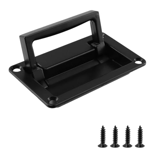 Bitray Recessed Pull Handles 3.5"/95mm Hatches Pull Handle for Boat, Black - color: Black, size: 3.5" x 2.4"