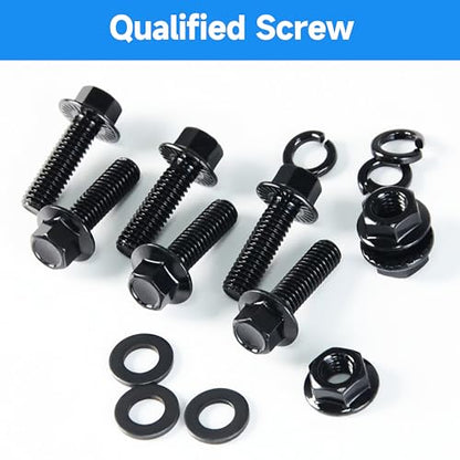 (10Sets) M8 Bolt x 30mm Flanged Hex Head Bolts, External Flange Hex Drive M8 Screws, Class 10.9 Black Zinc Plated Alloy Steel Metric M8x1.25 Bolts Kit - color: Black-M8, size: 30mm