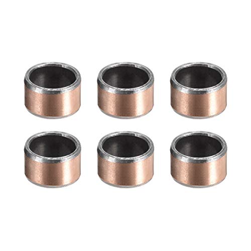 uxcell Sleeve Bearing 8mm Bore x 10mm OD x 6mm Length Plain Bearings Wrapped Oilless Bushings 6pcs - size: 8x10x6mm