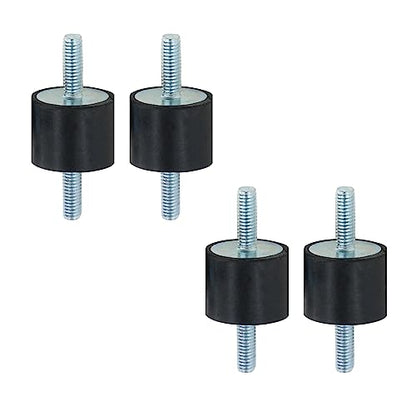 MY MIRONEY 4PCS 40 x 30mm Rubber Isolator Mounts with M8 x 23mm Studs - size: M8 x 23mm;40 x 30mm (Double Studs)
