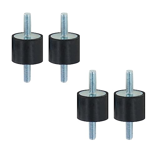 MY MIRONEY 4PCS 40 x 30mm Rubber Isolator Mounts with M8 x 23mm Studs - size: M8 x 23mm;40 x 30mm (Double Studs)