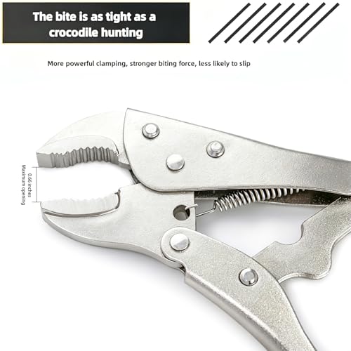 5-inch Locking Pliers, Curved Jaw with Wire Cutter - size: 5-Inch