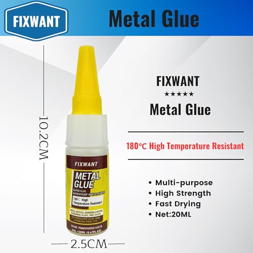 180℃ High-Temperature Resistant Metal Mutual Bonding Copper Aluminum Alloy Zinc Alloy Electroplated Gold Iron Super Glue 20ML (2)