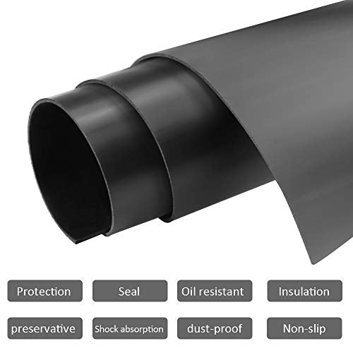 DGSL Neoprene Rubber Strip, 12" W x 1/8" T x 10' L Solid Rubber Roll - color: No Adhesive, size: 12" Wide x 1/8" Thick x 10' Long