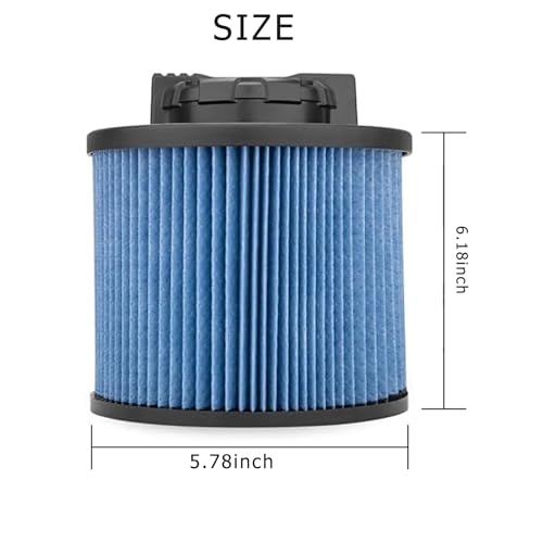 2 Pack DXVC4002 Cartridge Filter Compatible with DeWalt Wet/Dry Vac Cleaner - size: 2 Pack DXVC4002