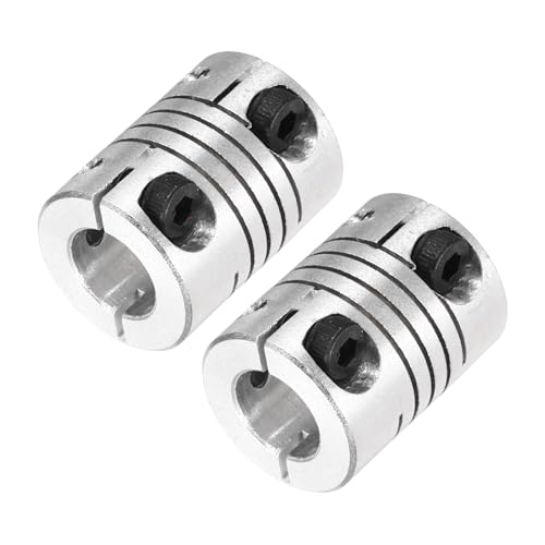 MECCANIXITY 2 Pcs 6 to 8mm Flexible Shaft Coupling 20mm L 15mm Dia - size: 6 to 8mm