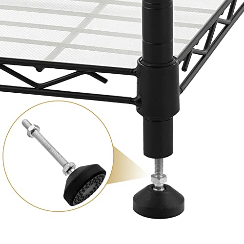Bonsicoky M8 Metal Adjustable Leveling Feet, Black, 4.3" x 1.9" - size: M8,4.3" Height