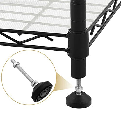 Bonsicoky M8 Metal Adjustable Leveling Feet, Black, 4.3" x 1.9" - size: M8,4.3" Height
