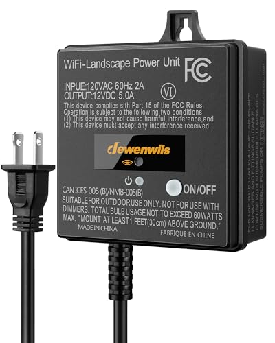 DEWENWILS 60W WiFi Low Voltage Transformer, 120V AC to 12V DC - style: WiFi-60W