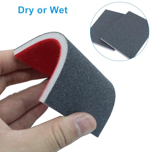 320 Grit Sanding Sponge, 4" x 3", 20Pcs - style: 320 Grit