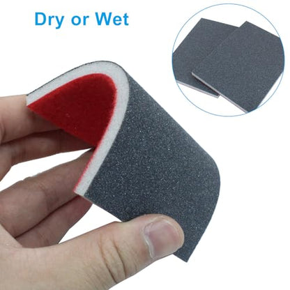320 Grit Sanding Sponge, 4" x 3", 20Pcs - style: 320 Grit