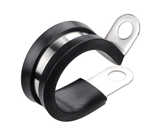 LOKMAN 20 Pack 1-1/4 Inch Stainless Steel Cable Clamp, Rubber Cushioned Insulated Clamp, Conduit Wire Holder Strap Clips for Tube, Pipe or Wire Cord Installation - size: 1-1/4 Inch