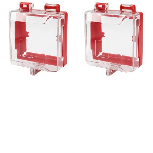2 Pack Emergency Stop Push Button Cover Lockout,Removable Base - color: 2 Pack Push Button Lockout Box