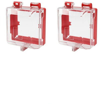 2 Pack Emergency Stop Push Button Cover Lockout,Removable Base - color: 2 Pack Push Button Lockout Box