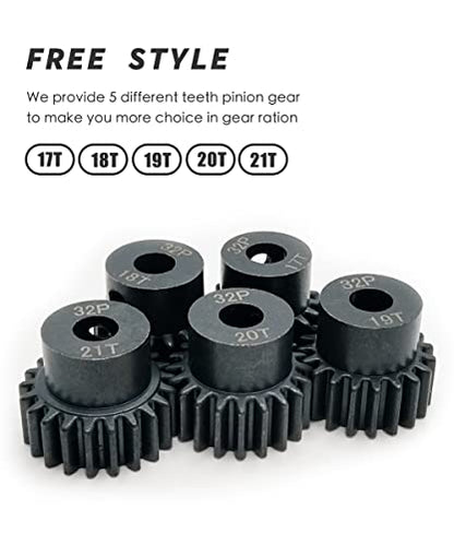 32p 5mm Pinion Gear Set 17T 18T 19T 20T 21T for RC Buggy Car Monster Truck