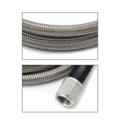 Pressure Stainless Remote Turbocharger Sensor Teflon 4 AN Gauge Line Kit - size: 36 Inch