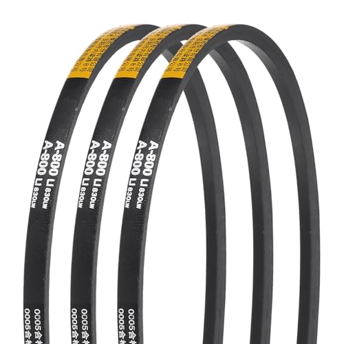 uxcell 3Pcs A800 Rubber V-Belt, 800mm Li x 13mm W x 8mm T, Classic Wrapped - size: A800
