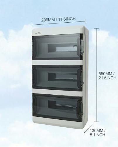 Circuit Breaker Box, IP66 Distribution Protection Box (AT-39 Way-H) - size: 39 - 11.6x21.6x5.1 INCH
