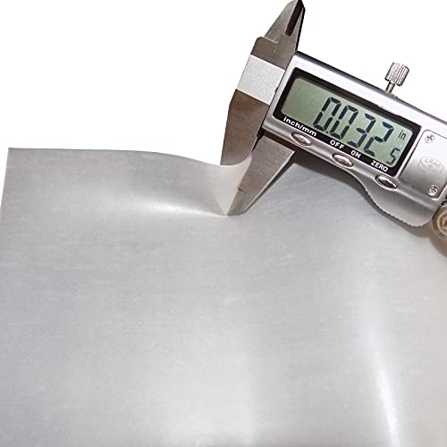 Silicone Rubber Sheet, 50A Durometer, 1/32 (.032) inch Thick, 9 x 12 (.8mm x 230mm x 305mm), Food Grade, Made in the USA, Smooth Finish, No Adhesive Backing