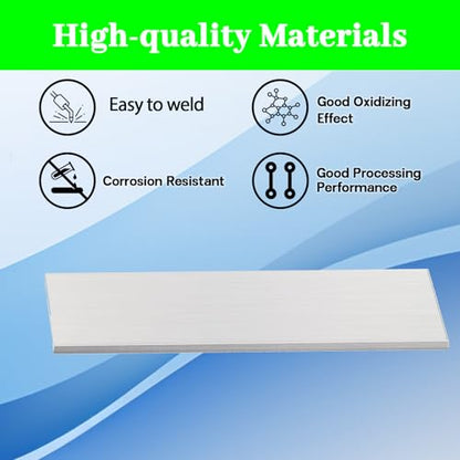 2PCS Aluminum Flat Bar - 1/2"(12mm) x 2" Square Aluminum Bar Stock 12" Long 6061 Aluminum Bar Metal Sheet Plate with Protective Film for Crafting lndustry - size: 12x2x1/2 inch