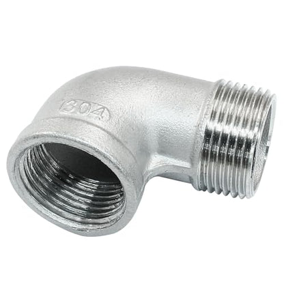 Hordion 2Pcs Stainless Steel 90 Degree Elbow 3/4"NPT Male x 3/4"NPT Female