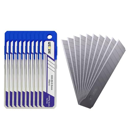 18mm Utility Knife Replacement Blades,60 Degree Snap Off SK4 Steel Blades for Retractable Cutting Knives, Hobby, Craft Knife, Box Cutter 100PCS - size: 18MM 100PC