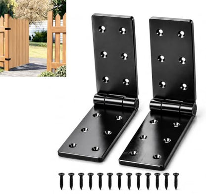 Fence Hinges for Outdoor Wood Gates Heavy Duty,270°Solid Folding Butt Hinges, Rust-Resistant (3 Pack) - size: Hinges Heavy Duty 3Pcs