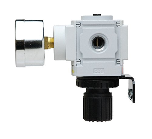 PneumaticPlus PPR2-N02BG-2 Low Pressure Air Regulator, 0-30 PSI, 1/4" NPT - size: 1/4" NPT (3-30 PSI)
