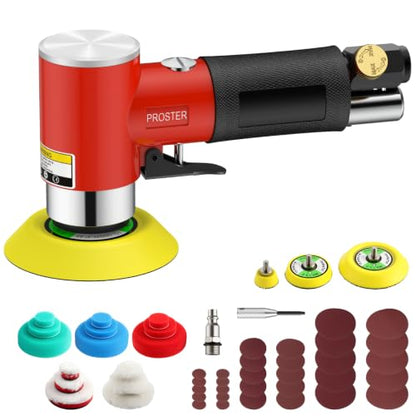 Proster Random Orbital Air Sander 1/2/3Inch Mini Pneumatic Sander Kit