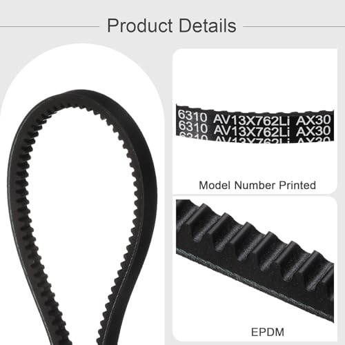 uxcell AX30 EPDM V-Belt,Industrial Rubber V Belt 1/2" Wd x 30" Inside Circ - size: AX30
