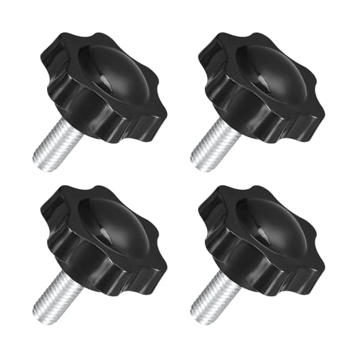 uxcell 4Pcs M8 x 20mm Star Knobs, Plastic Hex Shaped Clamping Knob Screw Hand Tightening Replacement Knob for Umbrella Base Replacement knob - size: M8 x 20mm