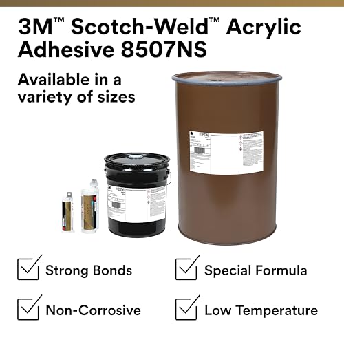 3M Scotch-Weld Acrylic Adhesive DP8507NS, Gray, 45 mL, Duo-Pak, 1 Each