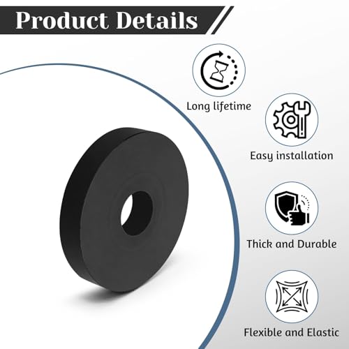 8 PCS Multi Purpose Rubber Spacer, 2-2/5" OD x 0.67" ID x 3/8" Thickness - size: 2-2/5" OD x 0.67" ID x 3/8" Thickness