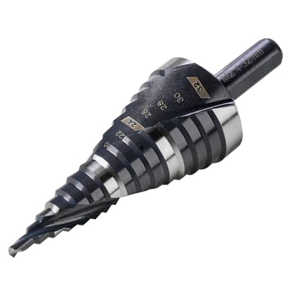 4mm-32mm Metric M2 Step Drill Bit Unibit for Hole Drilling - size: 5/32" to 1-1/4" (4 Spiral Flutes)