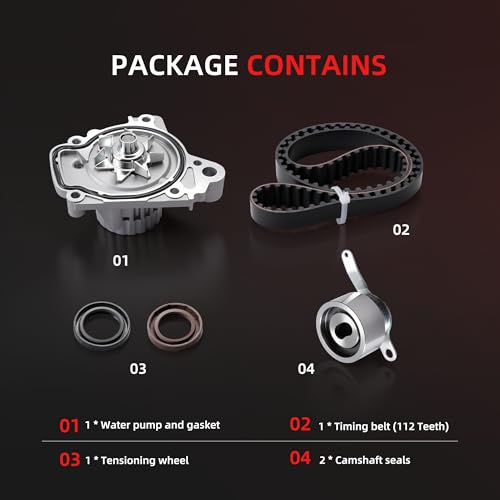 Engine Timing Belt Kit with Water Pump for Honda Civic 1.6L 96-00 - size: for Civic 1.6L