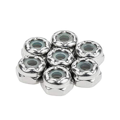 120 Pieces 4#-40 Nylon Insert Hex Lock Nuts, 304 Stainless Steel - size: 4-40 (120 pcs)